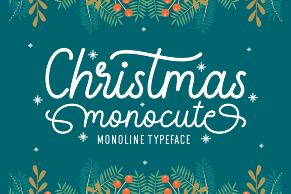 Christmas Monocute Font - Featured Image