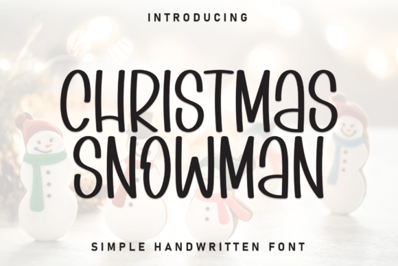 Christmas Snowman Font - Featured Image