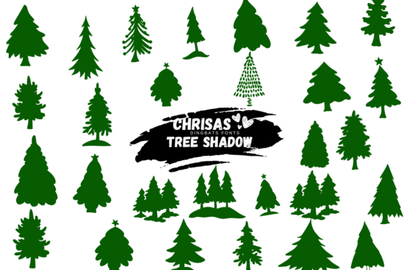 Christmas Tree Shadow Font - Featured Image