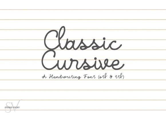 Classic Cursive Font - Featured Image
