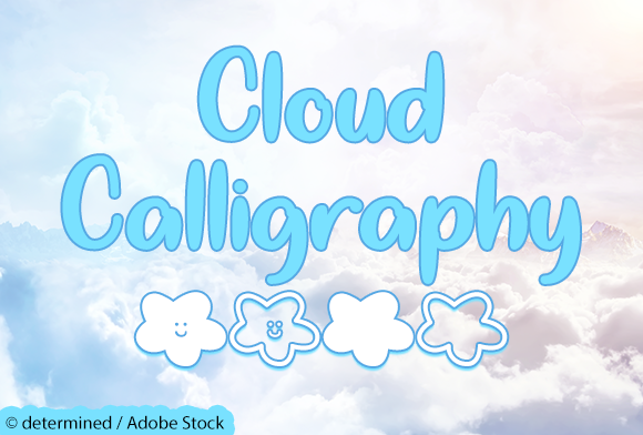 Cloud Calligraphy Font - Featured Image