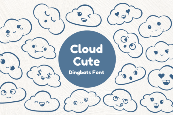 Cloud Cute Font - Featured Image