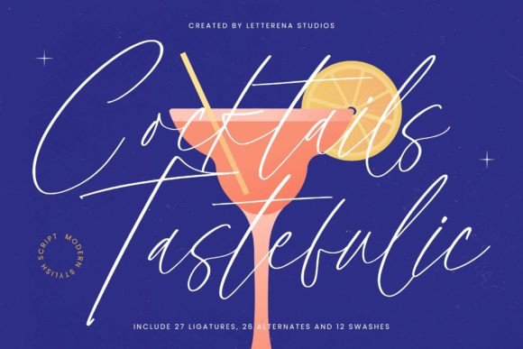 Cocktails Tastefulic Font - Featured Image