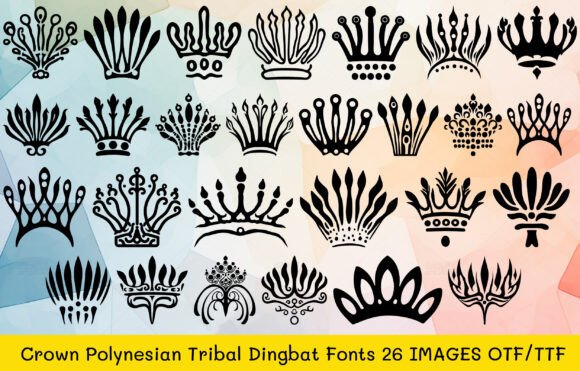 Crown Polynesian Tribal Font - Featured Image