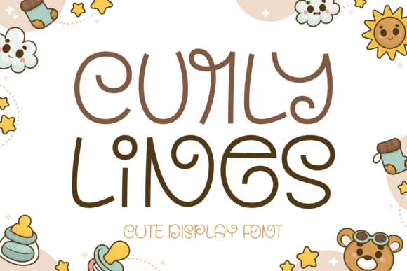 Curly Lines Font - Featured Image