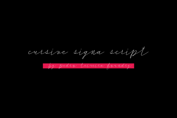Cursive Signa Script Font - Featured Image