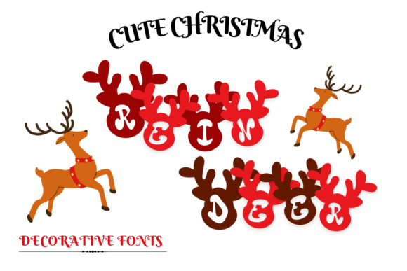 Cute Christmas Reindeer Font - Featured Image
