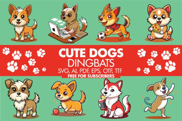 Cute Dogs Font - Featured Image