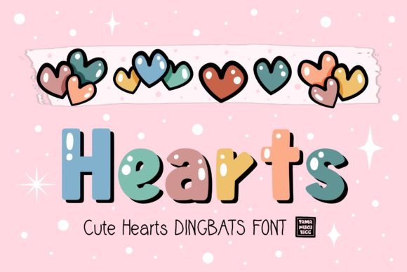 Cute Hearts Font - Featured Image