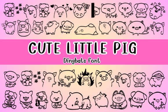Cute Little Pig Font - Featured Image
