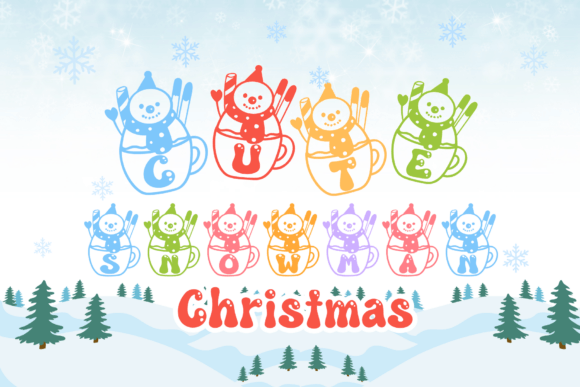 Cute Snowman Christmas Font - Featured Image
