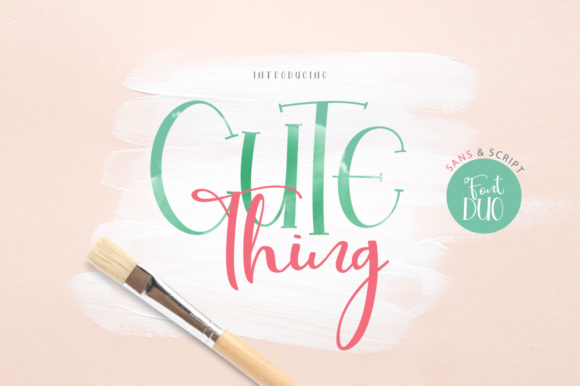 Cute Thing Duo Font - Featured Image
