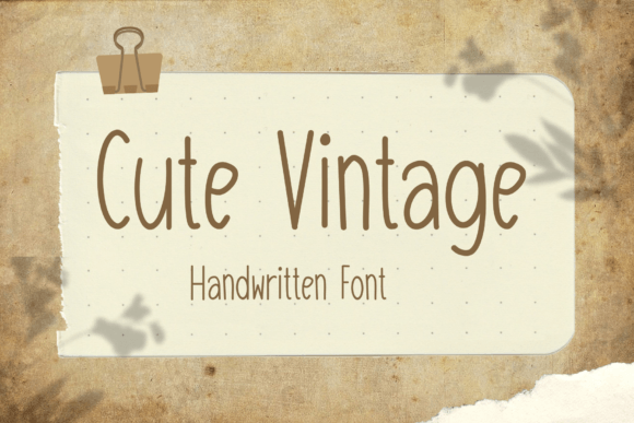 Cute Vintage Font - Featured Image