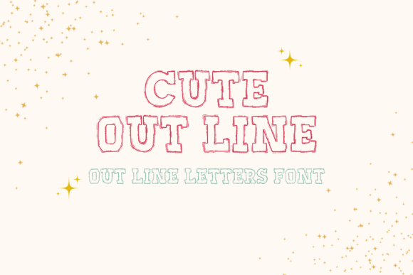 Cute out Line Font - Featured Image