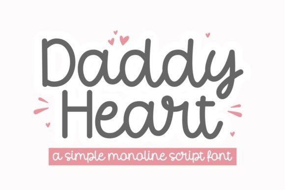 Daddy Heart Font - Featured Image