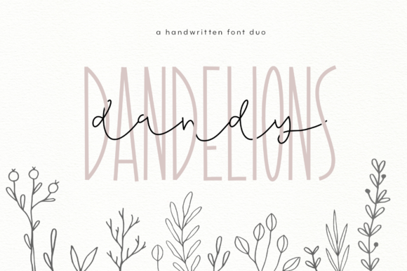 Dandy Dandelions Duo Font - Featured Image