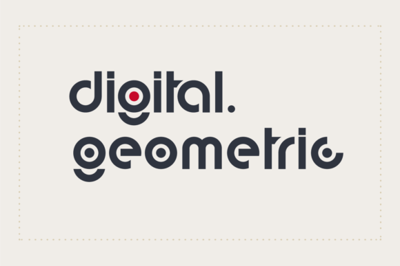 Digital Geometric Font - Featured Image