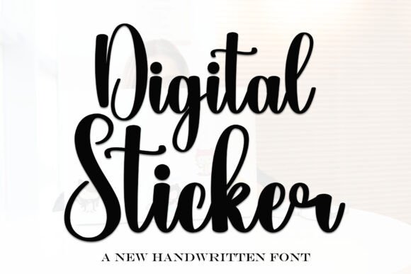 Digital Sticker Font - Featured Image