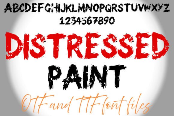 Distressed Paint Font - Featured Image