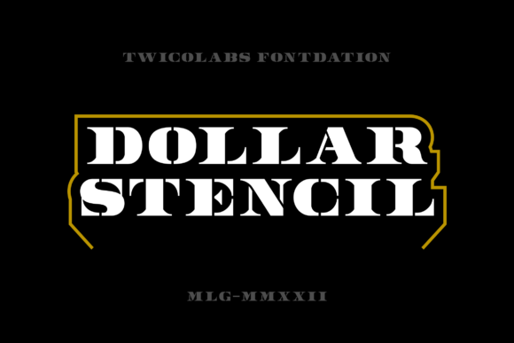 Dollar Stencil Font - Featured Image