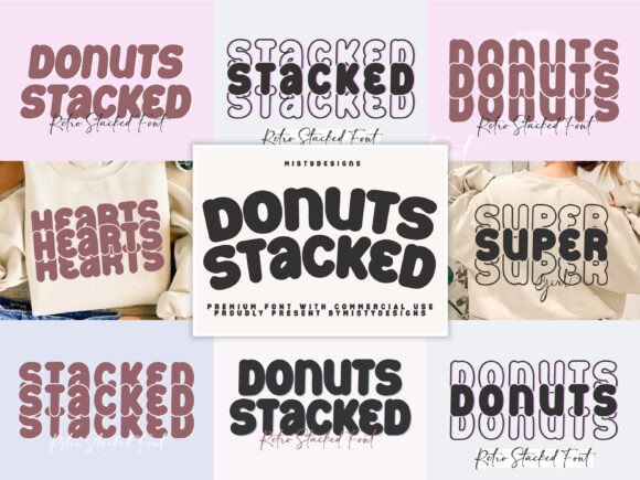 Donuts Stacked Bundle Font - Featured Image