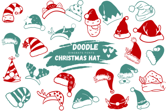 Doodle Christmas Hat Font - Featured Image