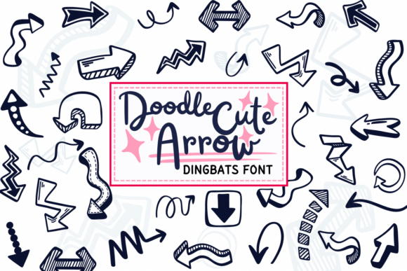 Doodle Cute Arrow Font - Featured Image