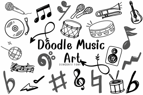 Doodle Music Art Font - Featured Image