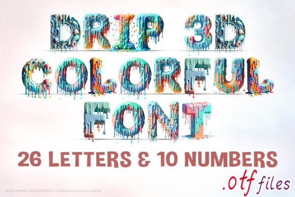 Drip 3d Colorful Font - Featured Image