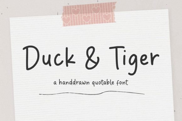 Duck & Tiger Font - Featured Image