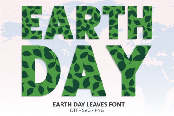 Earth Day Leaves Font - Featured Image