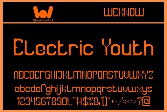 Electric Youth Font - Featured Image