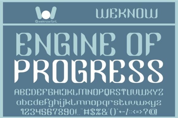 Engine of Progress Font - Featured Image