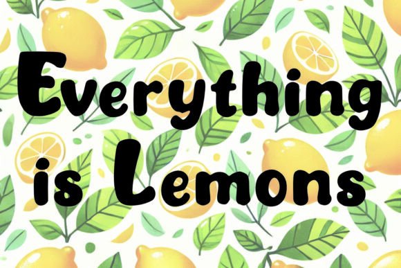 Everything is Lemons Font - Featured Image
