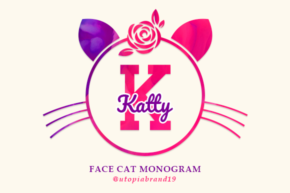 Face Cat Monogram Font - Featured Image