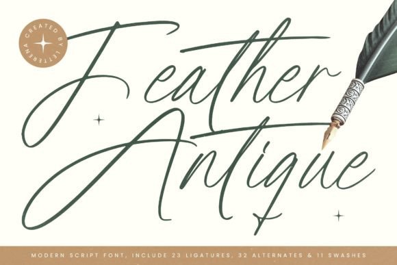 Feather Antique Font - Featured Image