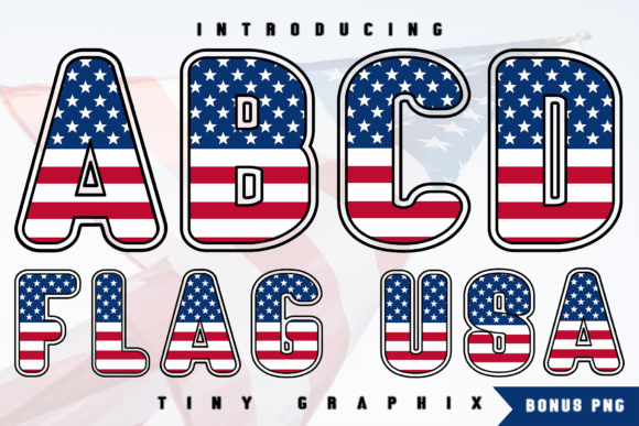Flag Usa Font - Featured Image