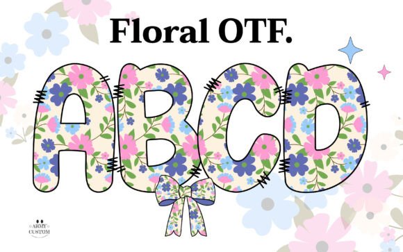 Floral Army Font - Featured Image