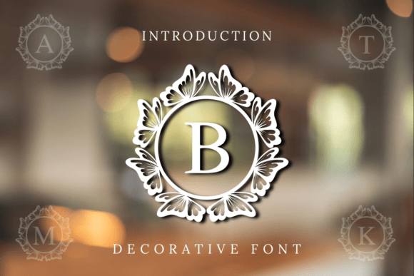 Floral Butterfly Monogram Font - Featured Image