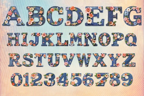 Flower Denim Jean Font - Featured Image