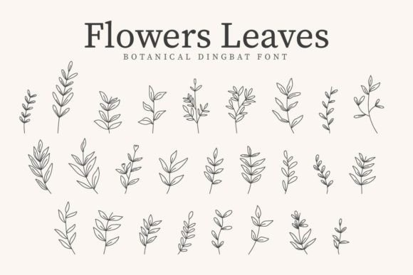 Flowers Leaves Font - Featured Image