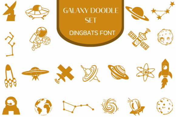Galaxy Doodle Set Font - Featured Image