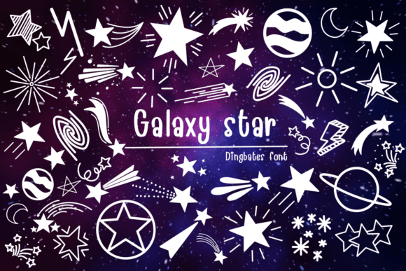 Galaxy Star Font - Featured Image