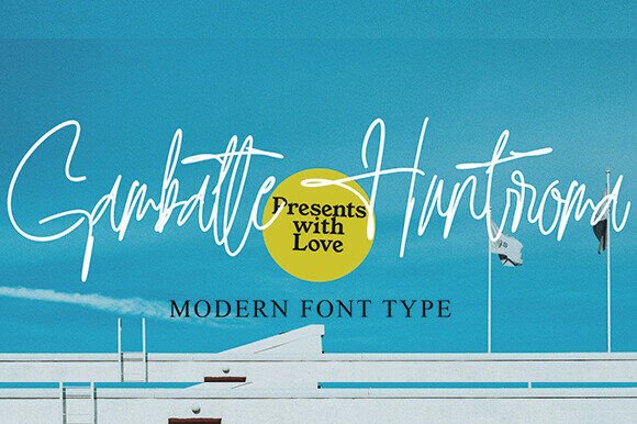 Gambatte Huntrroma Font - Featured Image