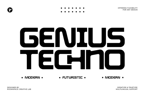 Genius Techno Font - Featured Image