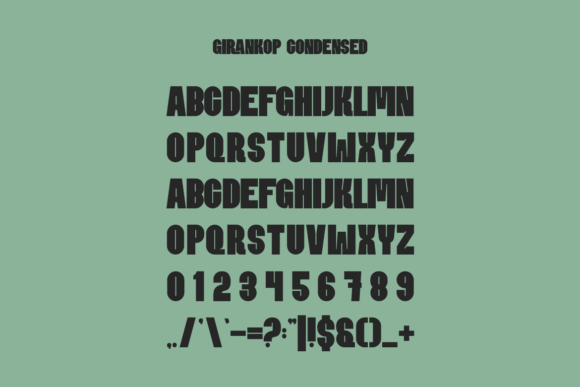 Girankop Condensed Font - Featured Image