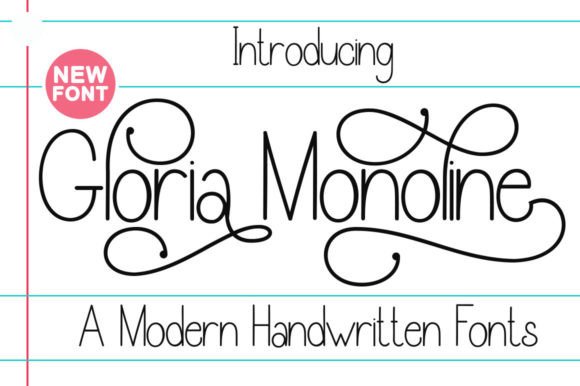 Gloria Monoline Font - Featured Image