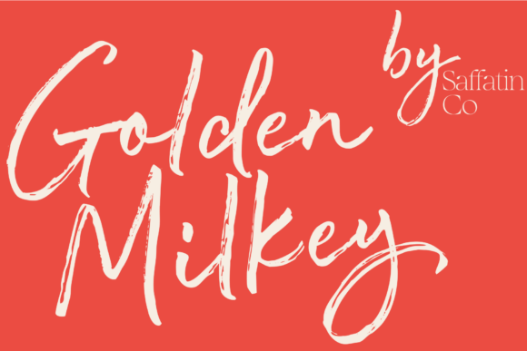 Golden Milkey Brush Font - Featured Image