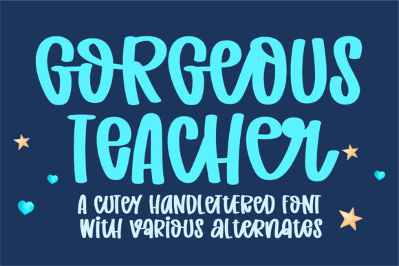 Gorgeous Teacher Font - Featured Image
