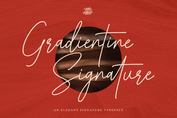 Gradientine Signature Font - Featured Image